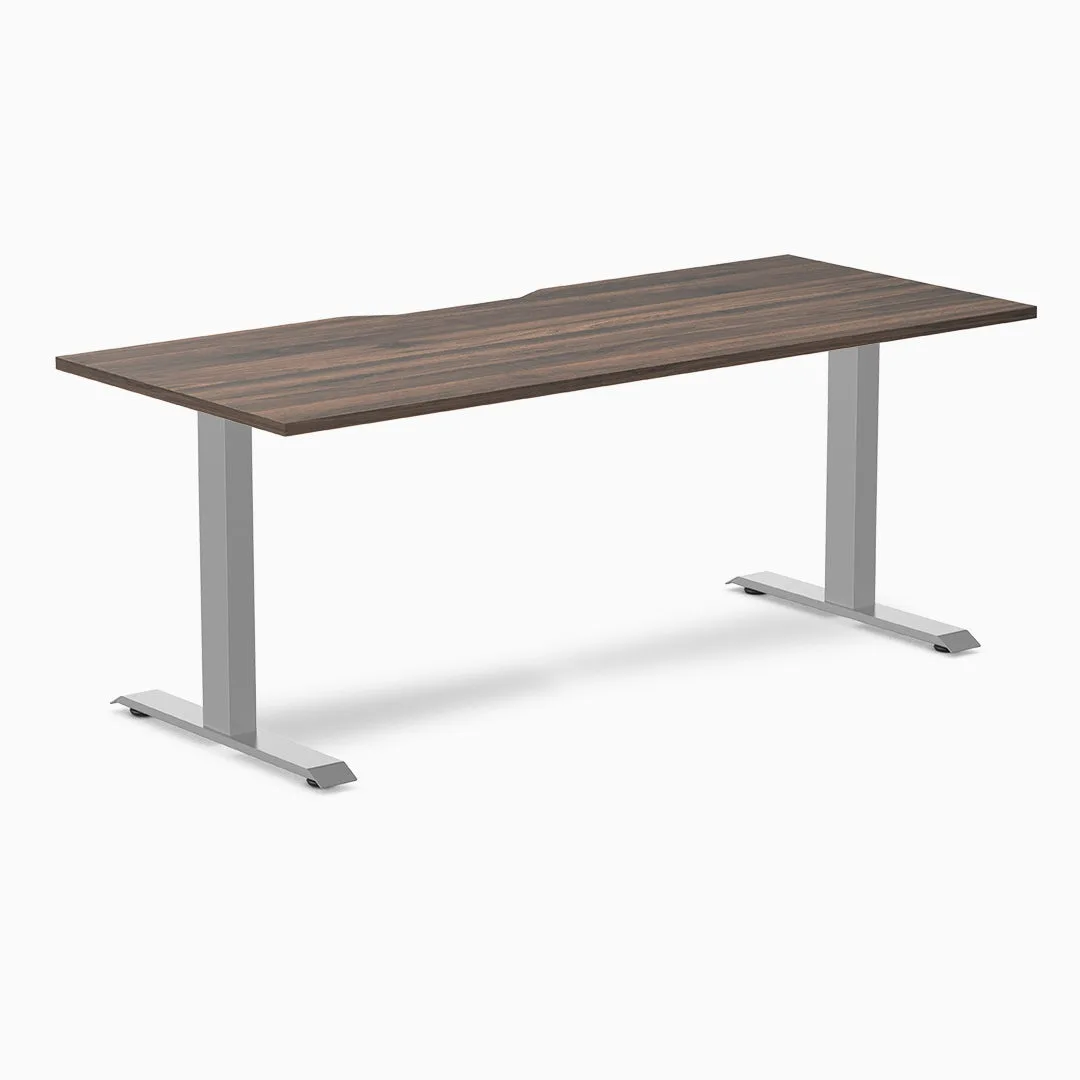 Desky Desky Zero Scalloped Laminate Desk Jarrah Legno Grey 70.9 x 29.5 in — product photo