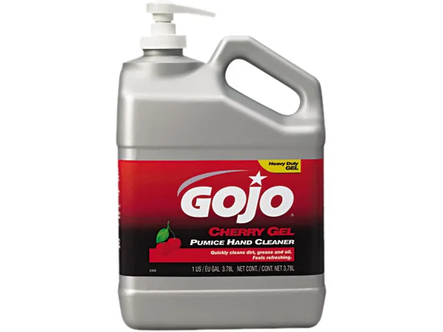 GOJO GOJO 2358-02 Cherry Gel Pumice Hand Cleaner 1 gal Pump Bottle — product photo
