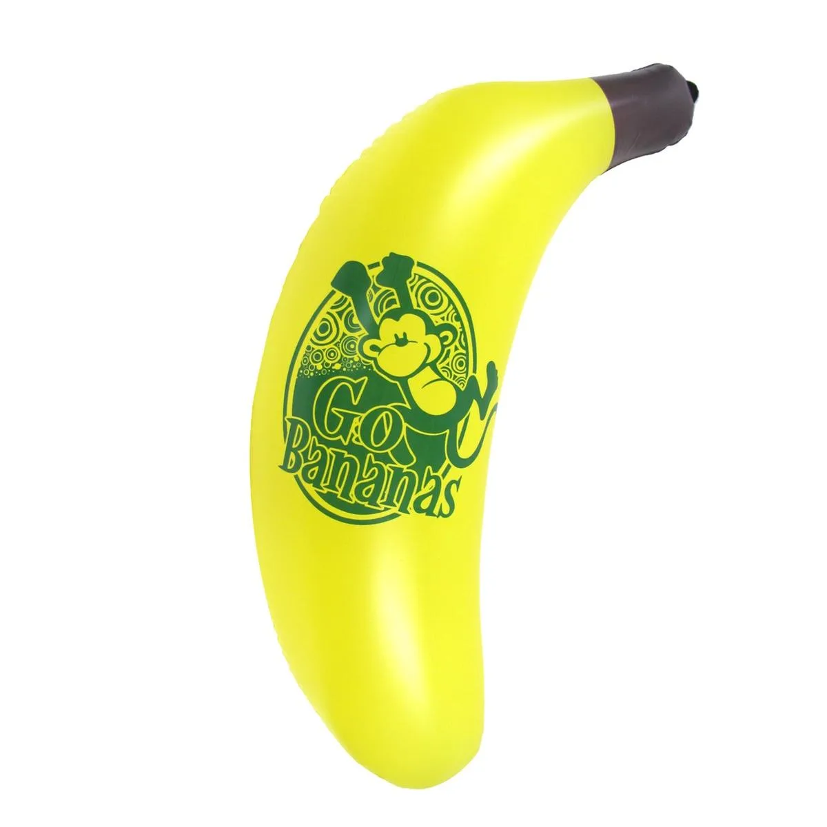 Yellow inflatable banana float, 40 inches long, 11 inch diameter