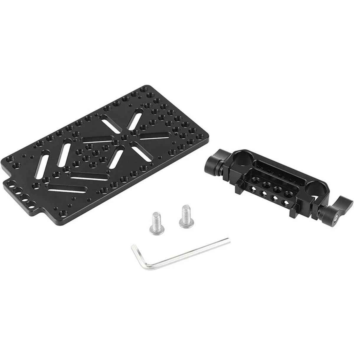 Camvate Camvate Cheese-Style Battery Plate Backboard 15mm Rod Clamp camcorder accessory — product photo