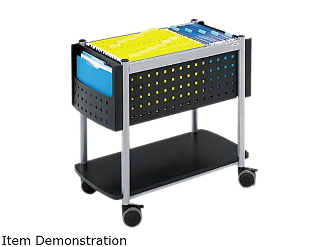 Safco Products Safco Products 5373BL office furniture mobile file cart 28w 14d 26h black silver — product photo