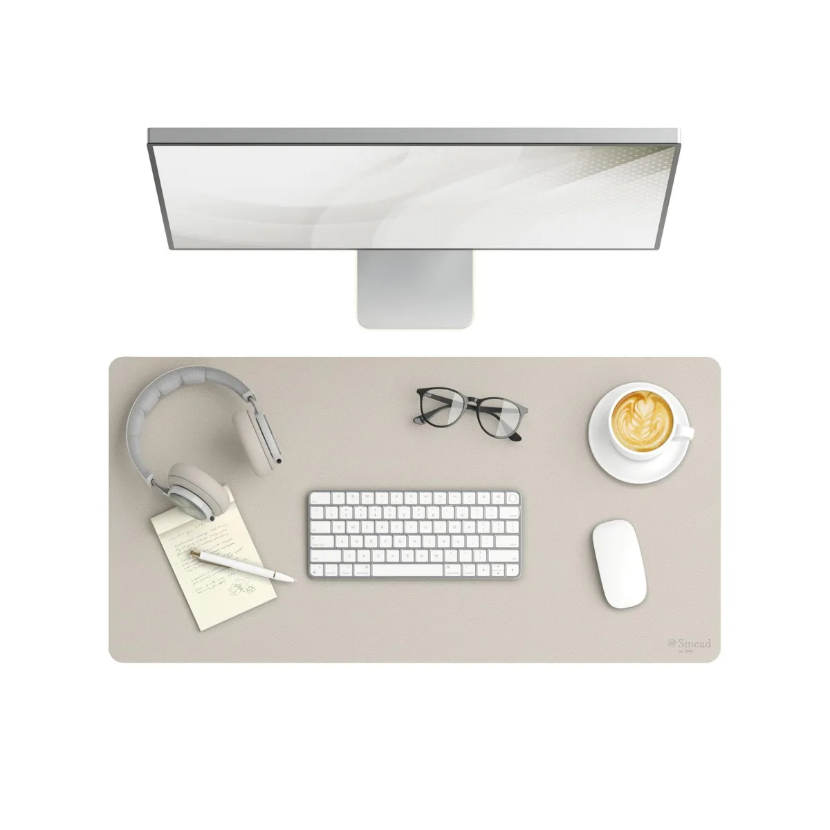 Smead Smead Vegan Leather Desk Pad 31.5 x 15.7 SandStone 64831 — product photo