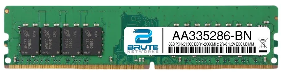 Brute Networks Brute Networks 16GB DDR4-2666 ECC UDIMM 2Rx8 1.2V AA335286-BN — product photo