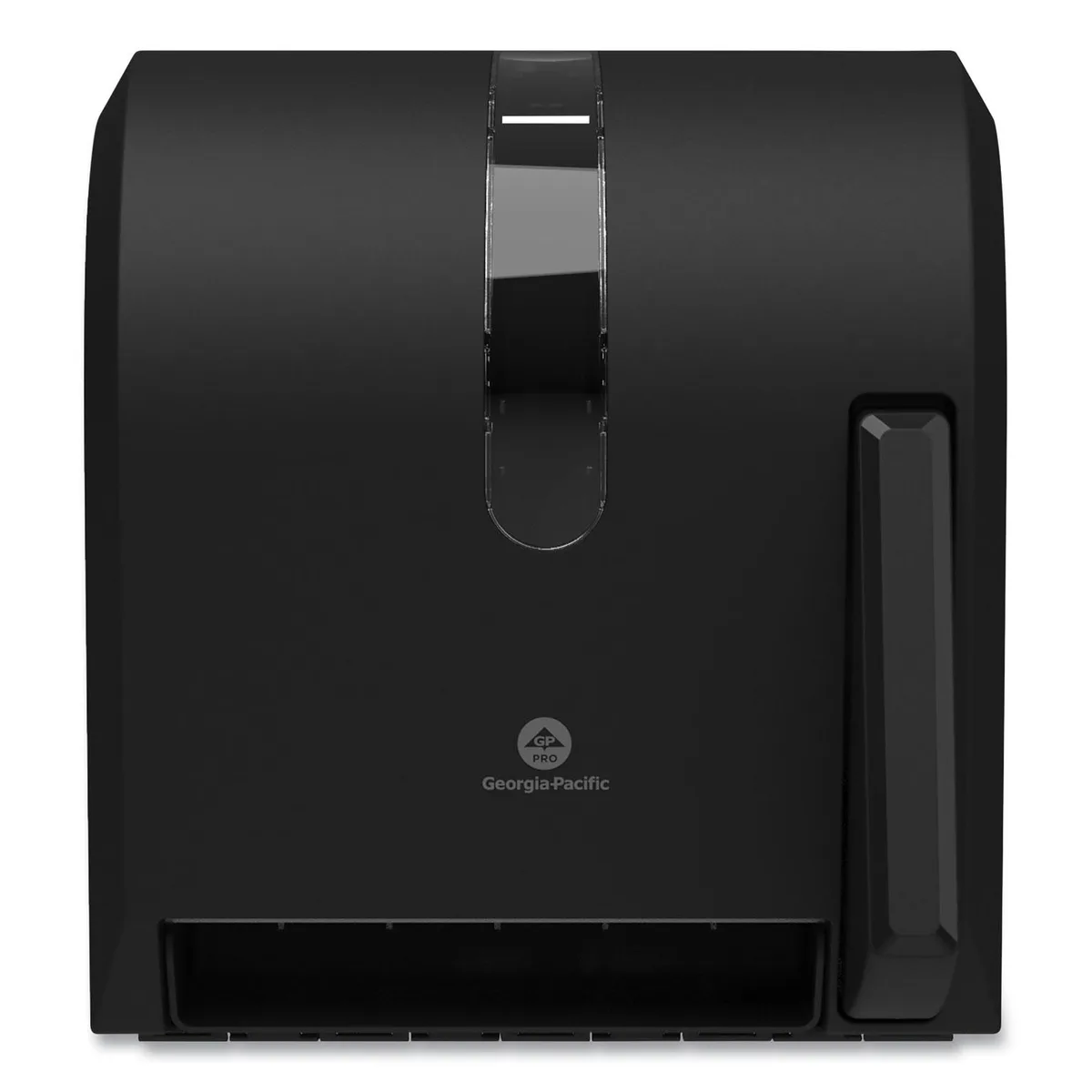 Georgia Pacific Georgia Pacific 54338A Push-Paddle Roll Towel Dispenser Black 14.3x12.8x10.5 — product photo