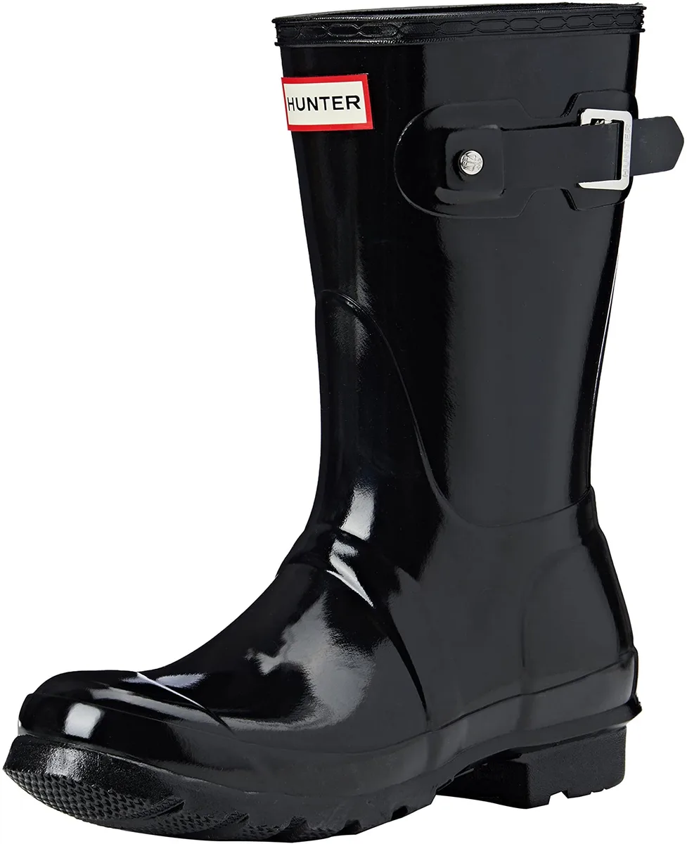 Hunter Hunter Women's Original Short Gloss Boot Black Size 9 — product photo