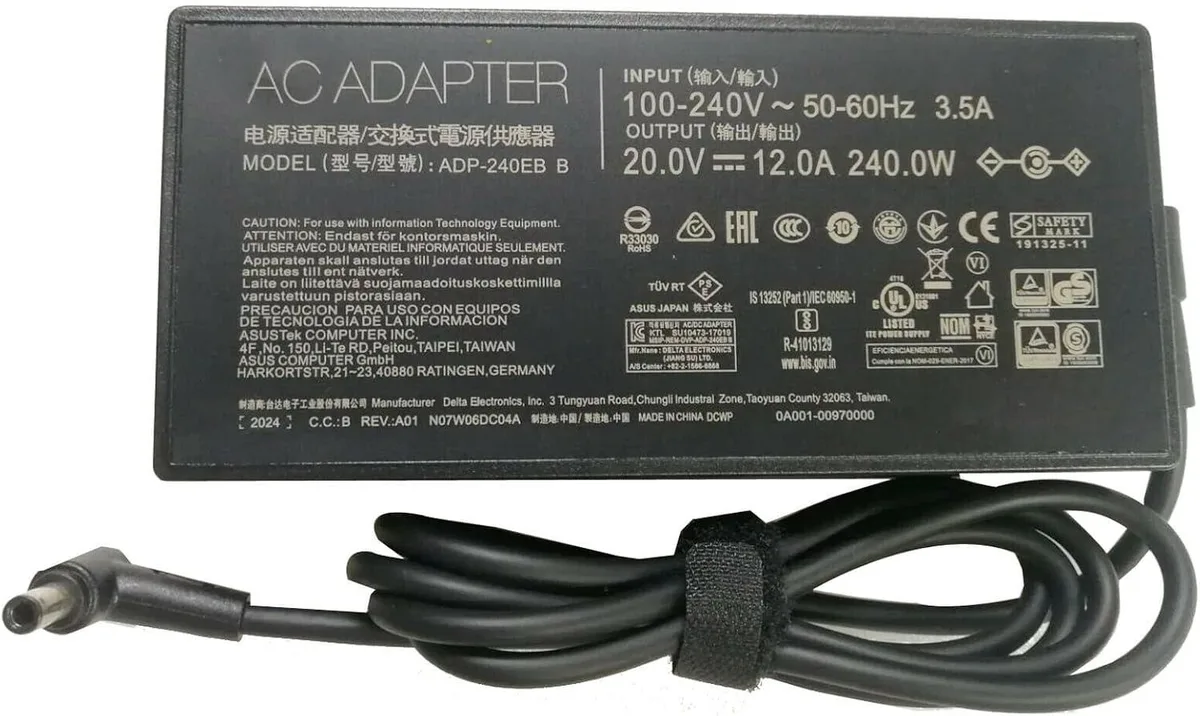 FLEANE FLEANE 20V 12A 240W AC Adapter ADP-240EB B for ROG Zephyrus M16 GU603ZX GU603ZW GU603ZM — product photo