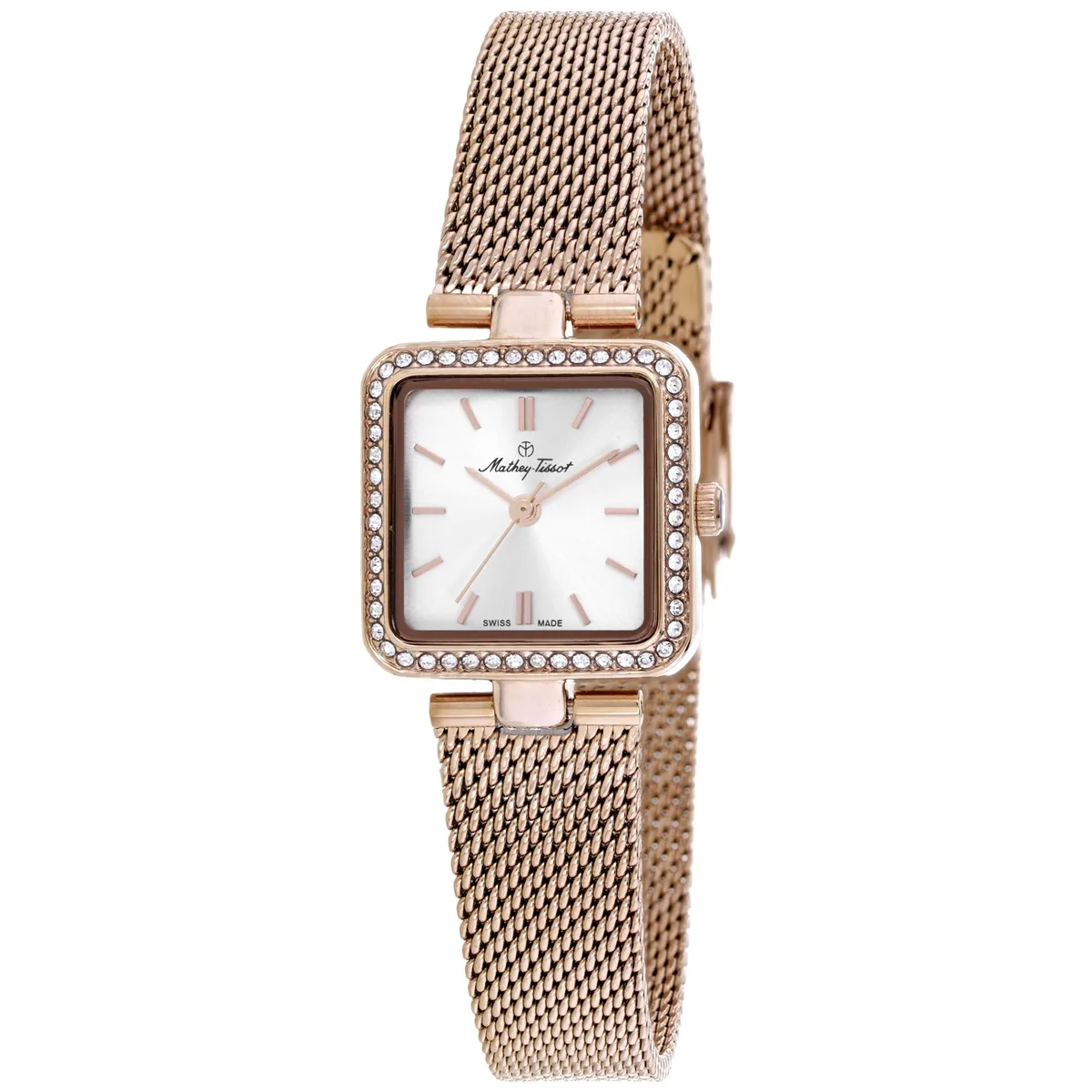 Mathey Tissot Fleury XIV silver dial stainless steel watch on matching bracelet