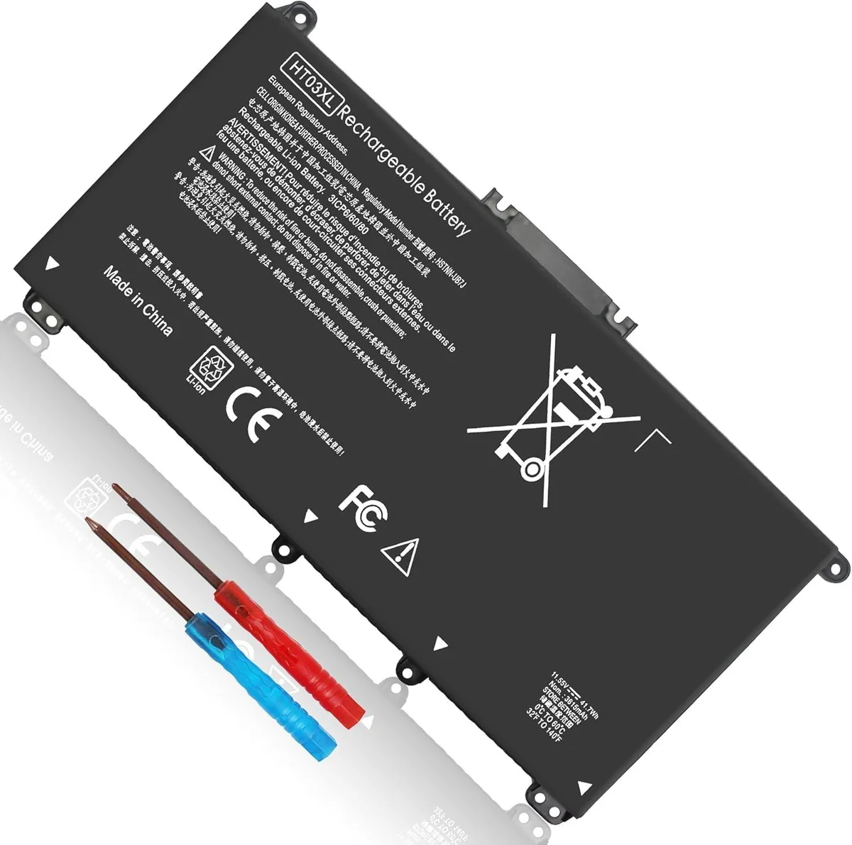 PISKEKAT PISKEKAT HT03XL 41.7Wh 11.55V 3-cell laptop battery — product photo