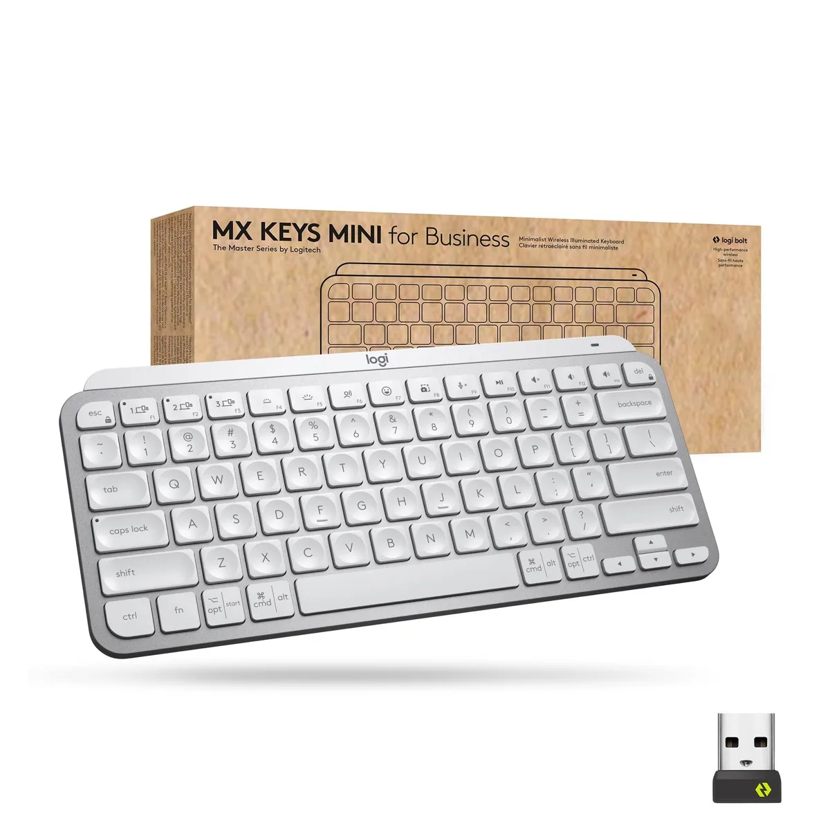 Logitech Logitech MX Keys Mini Wireless Illuminated Keyboard for Business Pale Gray — product photo
