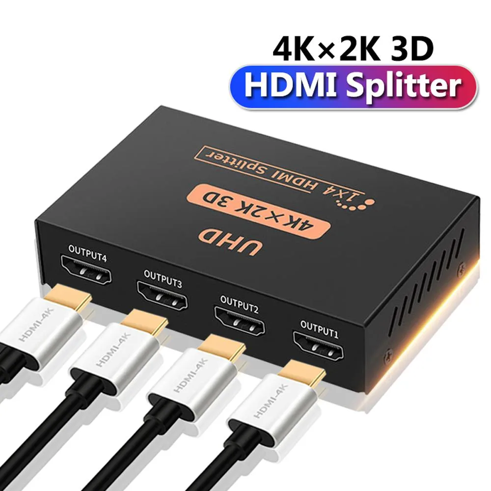 ESTONE ESTONE HDMI698352 1x4 HDMI Splitter 4K@30Hz 3D HDCP Power Signal Amplifier Switch Converter — product photo
