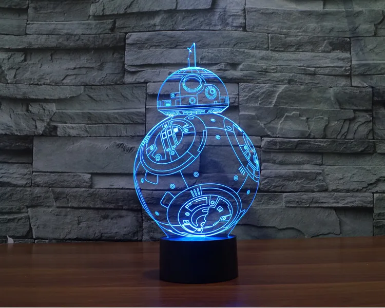 Corn Electronics Corn Electronics 3D Illusion LED Desk Lamp USB 7 Colour Star Trek/Star Wars — product photo