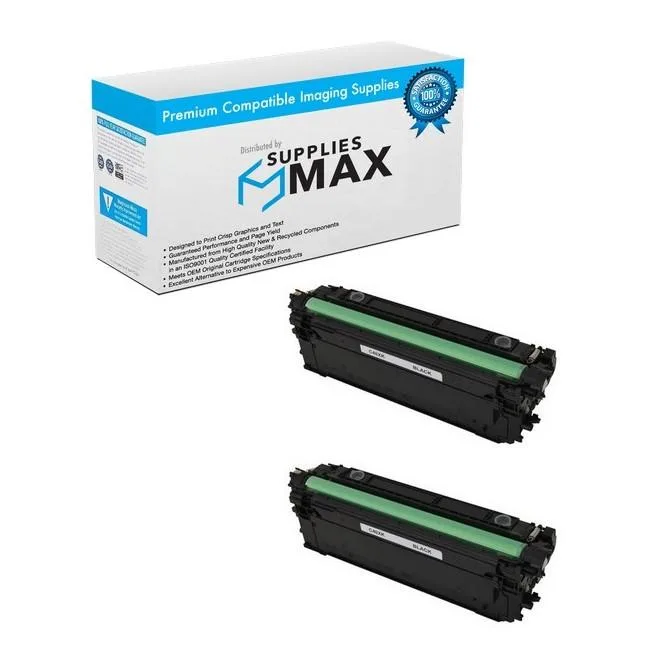 SuppliesMax SuppliesMax Compatible Black Toner Cartridge 2-Pack 12500 Pages for Canon 0461C001_2PK — product photo