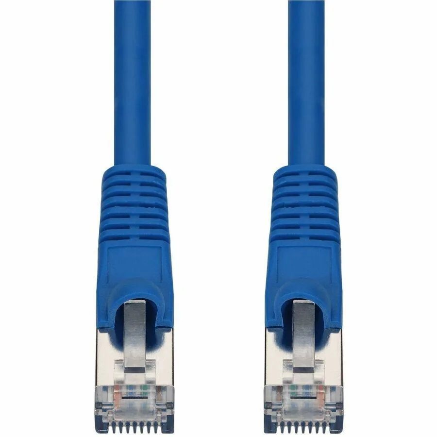 Blue 15 ft Cat 7 Ethernet cable with RJ45 plugs
