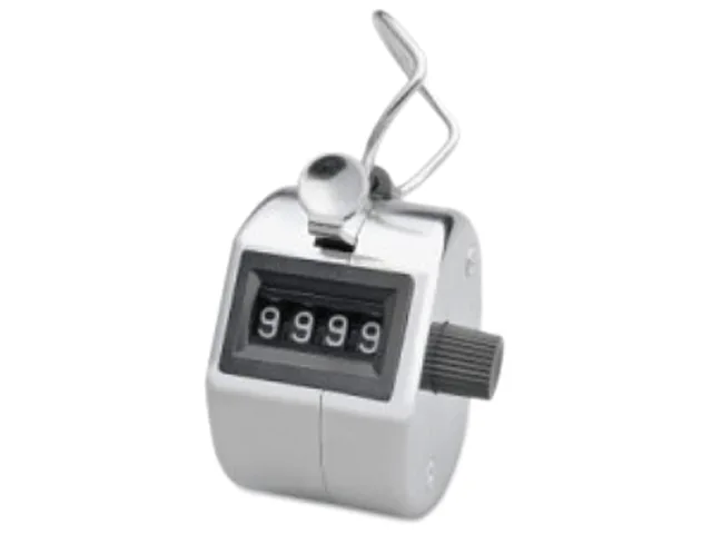 Sparco Products Sparco Products 24100BX Finger Ring Tally Counter 4-Digit Silver — product photo