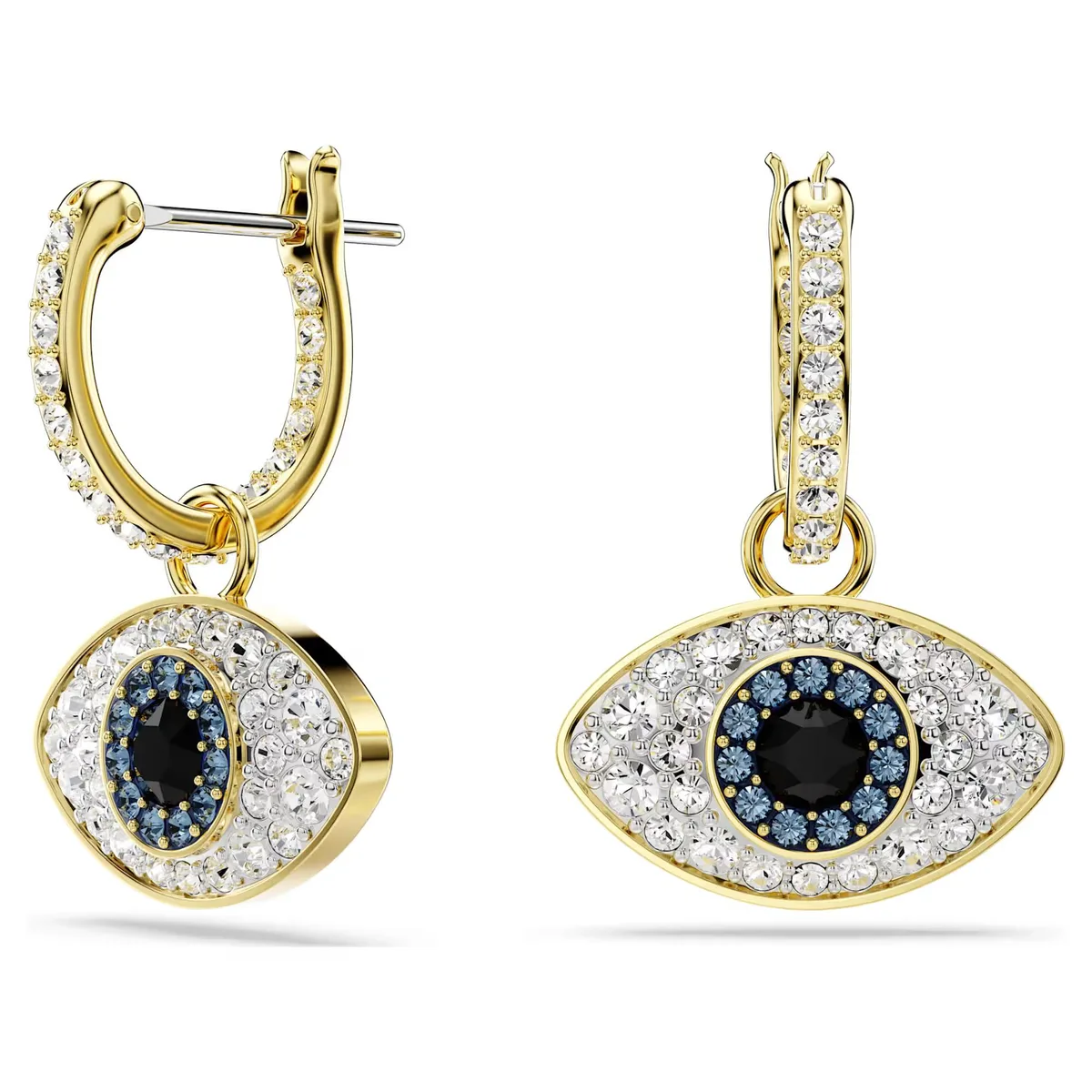 Swarovski Swarovski Symbolica Drop Earrings Evil Eye Blue Gold-tone Medium 5692163 — product photo