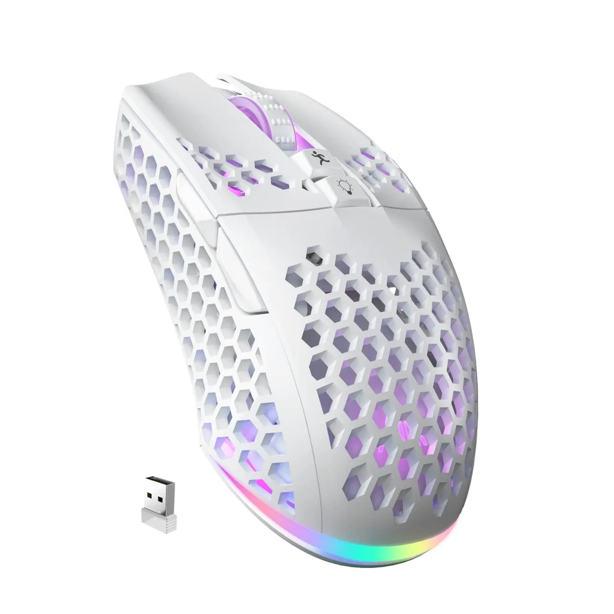  SOLAKAKA SM600 White Gaming Mouse 8000 DPI 90g — product photo