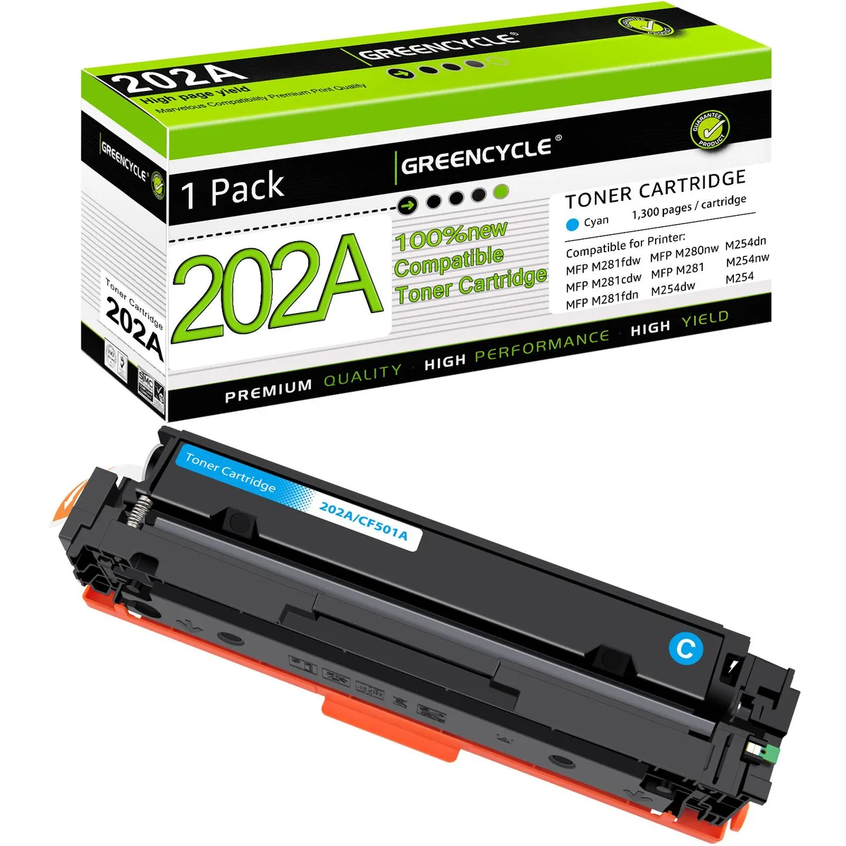 GREENCYCLE GREENCYCLE 202A Cyan toner cartridge 1300 pages — product photo