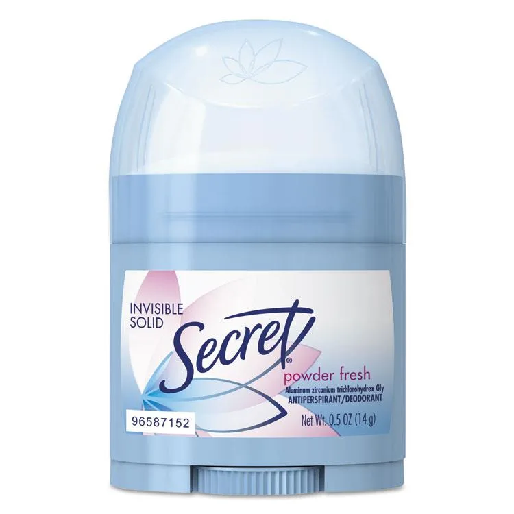 Small white deodorant stick with clear cap .5 oz