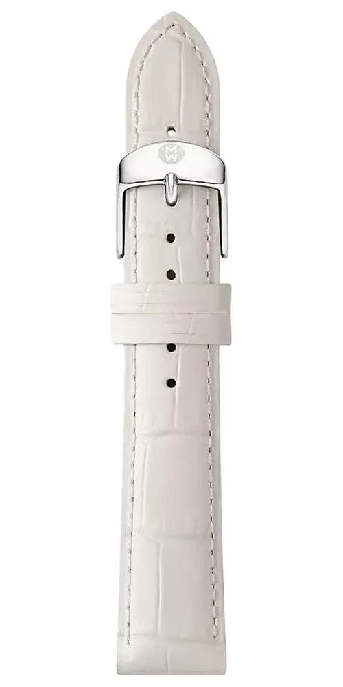 Michele Michele MS16AA830100 16mm White Embossed Alligator Leather Watch Accessory — product photo