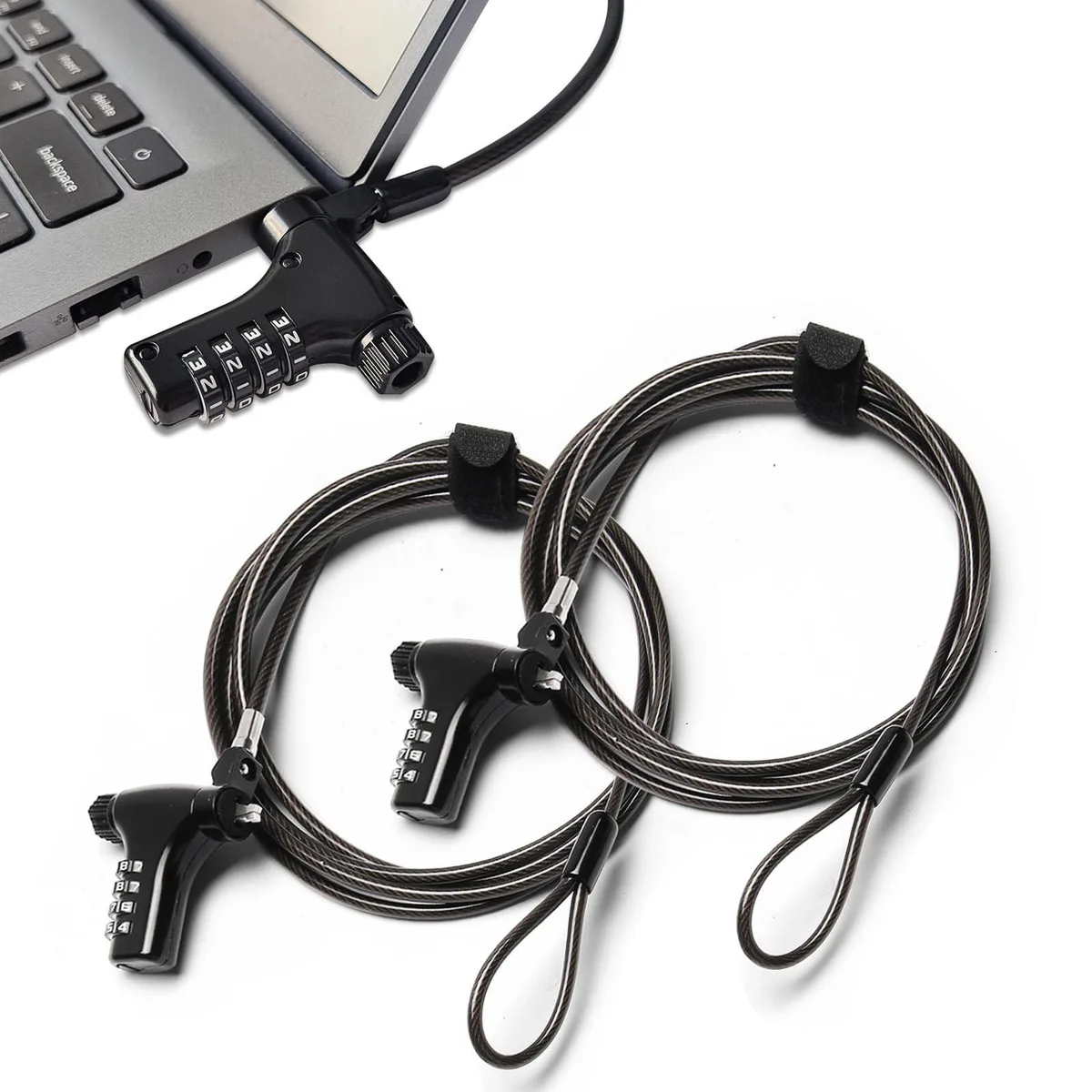 Astro Gaming Astro Gaming 2 in 1 Accessory Universal Laptop Security Lock 6.6ft Steel Cable 4-Digit Combination 2-Pack — product photo