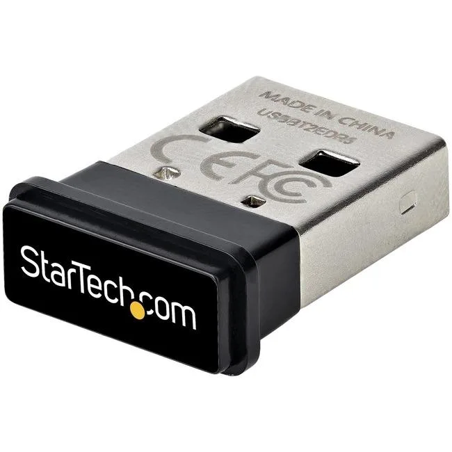 Tiny black USB-A dongle, low-profile Bluetooth 5.0 adapter