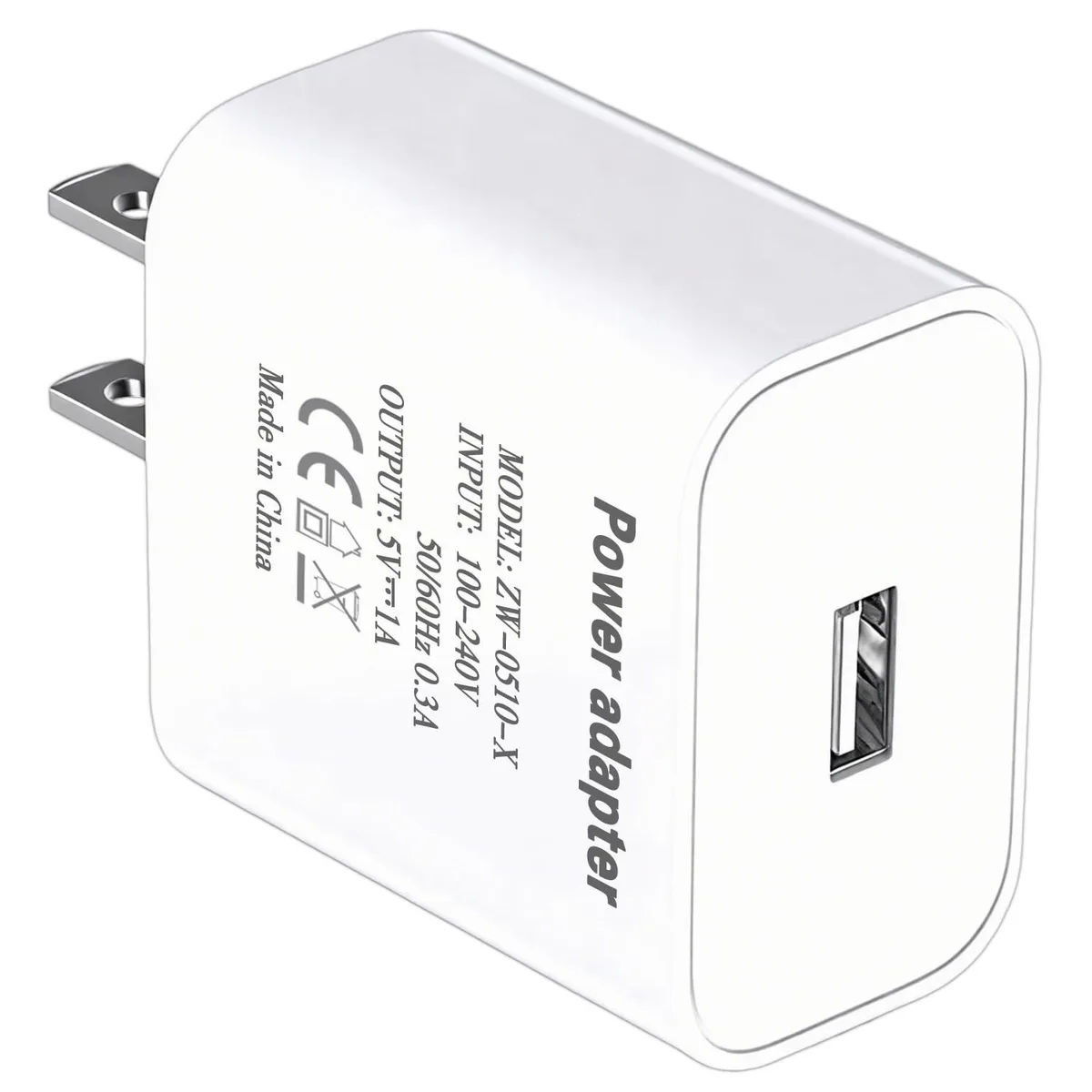 No Sew No Sew 5V 1A USB-A Wall Charger White US Plug — product photo