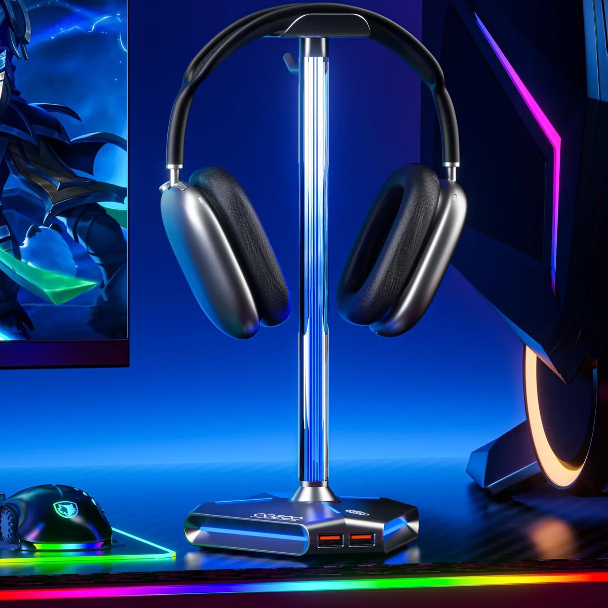  cozoo CZC021 Headset Stand Grey RGB 2 USB 2.0 Type-C — product photo
