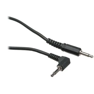 Straight 16-inch miniphone-to-miniphone flash cable, black finish