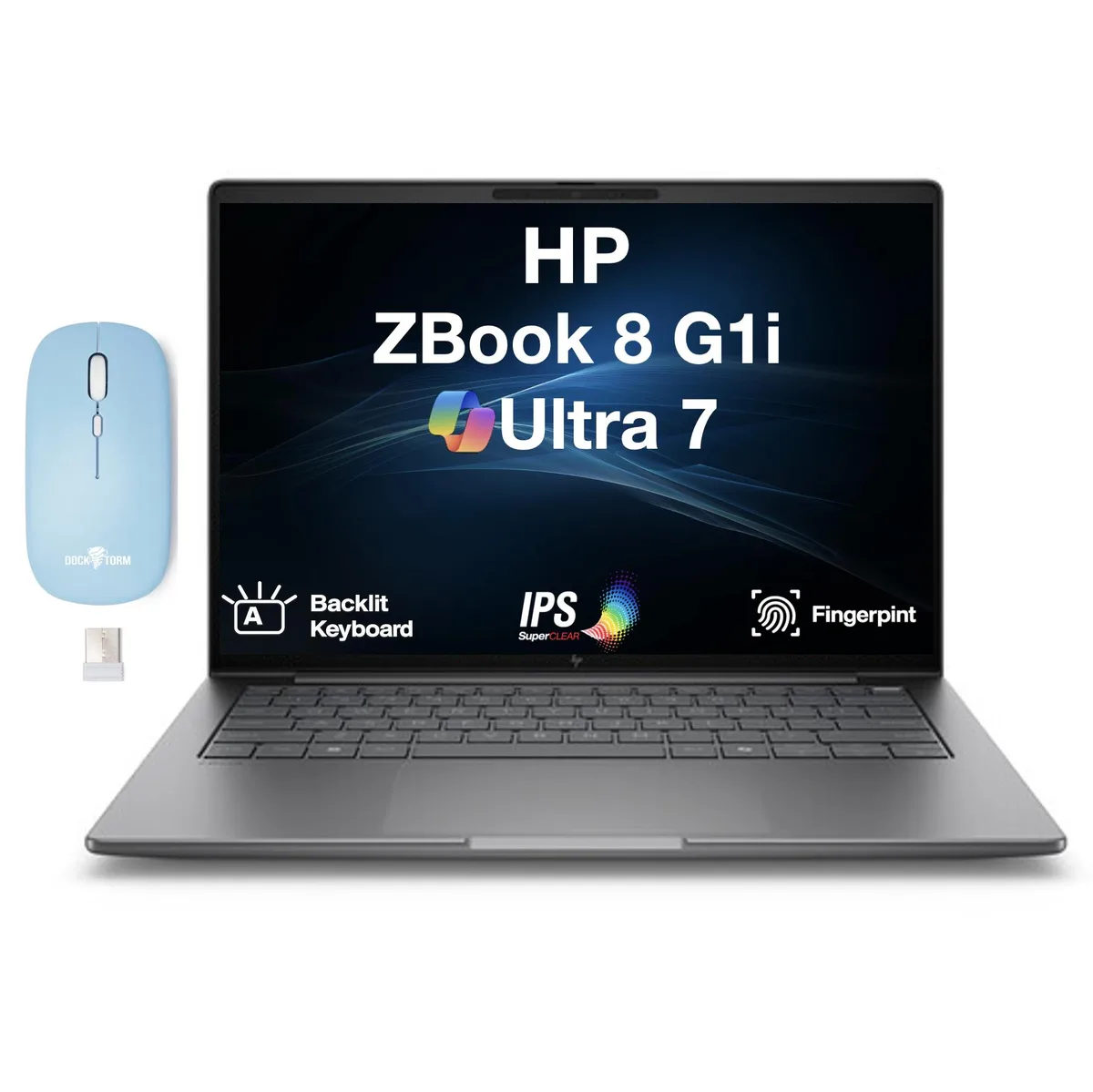 HP HP ZBook 8 G1i laptop Ultra 7 265U 16GB DDR5 1TB PCIe SSD 14.0" WUXGA — product photo