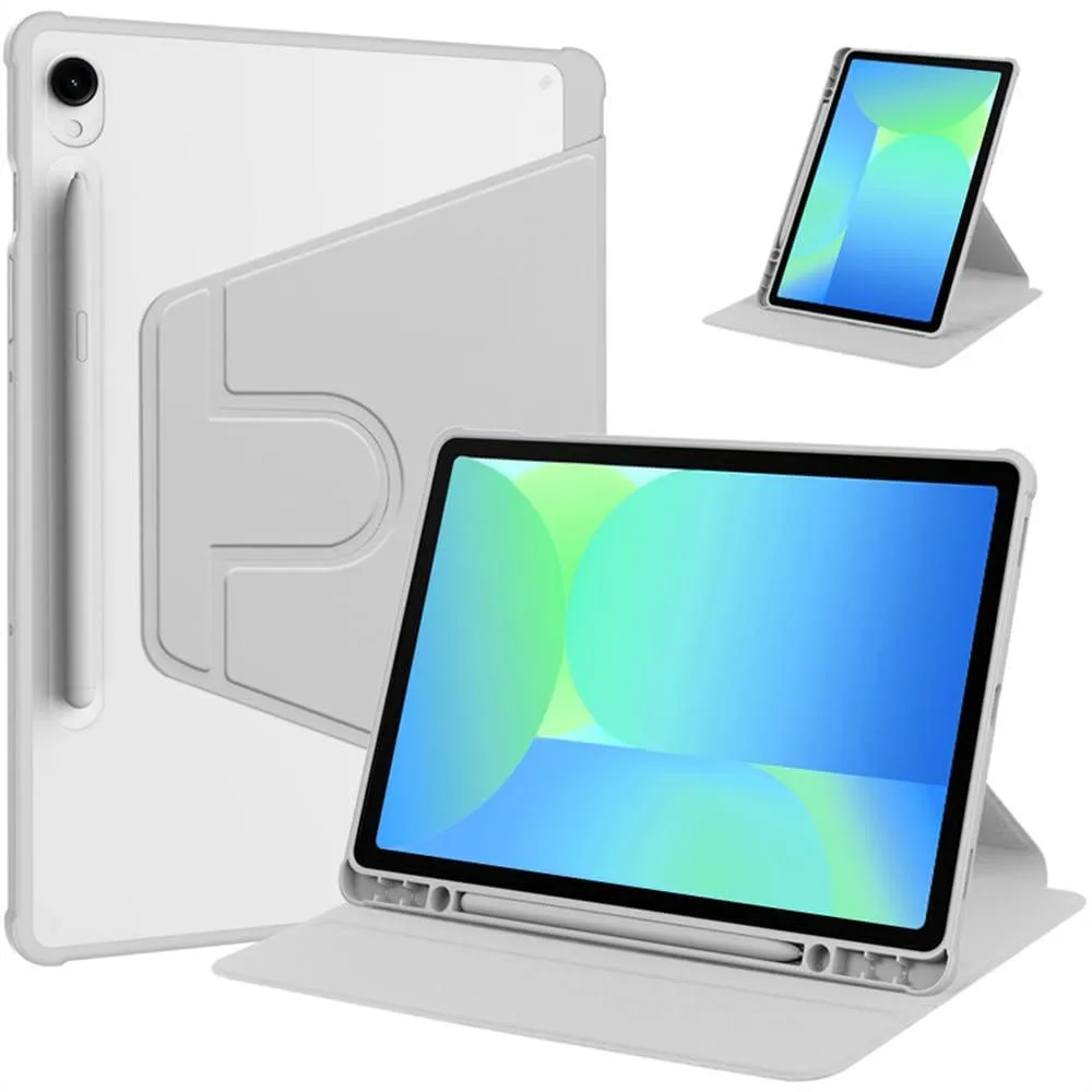 Timoom Timoom 360° Rotating Clear Acrylic Case for Samsung Galaxy Tab S10 FE 10.9" 2025 SM-X520/X526B Gray — product photo