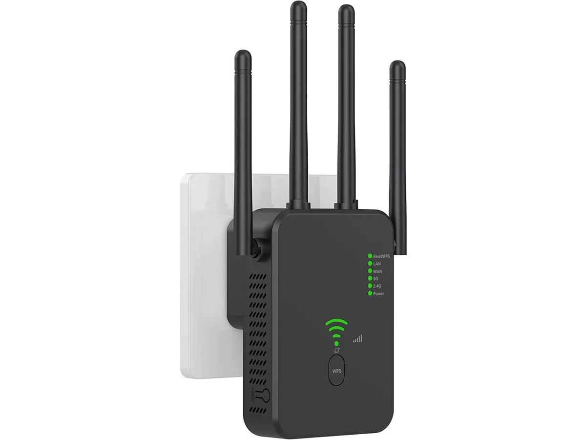 BONAEVER BONAEVER WiFi Extender Repeater 2640 Sq Meters 35 Devices 4 Antennas 360 Coverage Ethernet Port — product photo