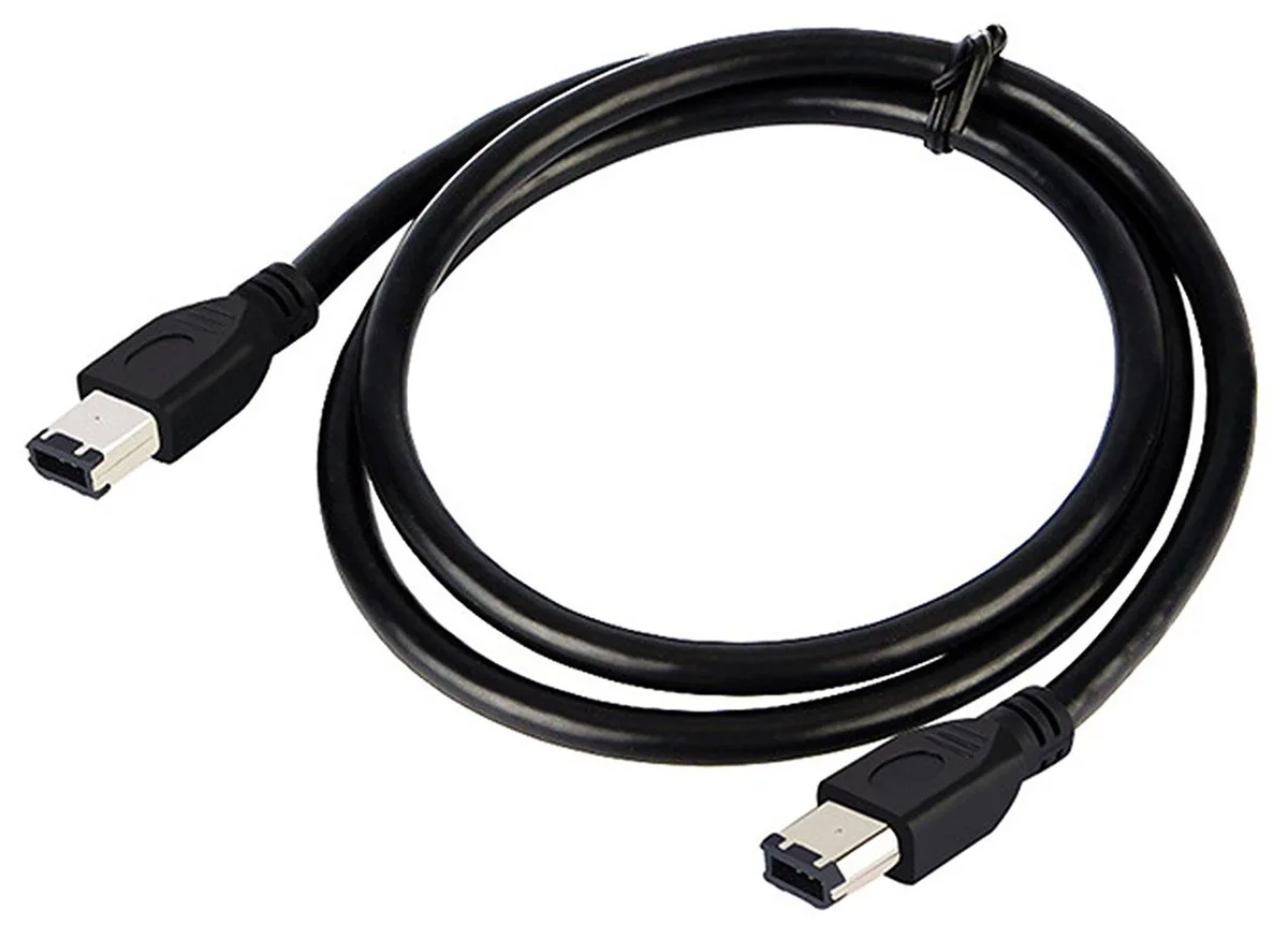  5FT/1.8M FireWire 400 6 Pin to 6 Pin IEEE 1394a Cable Black — product photo