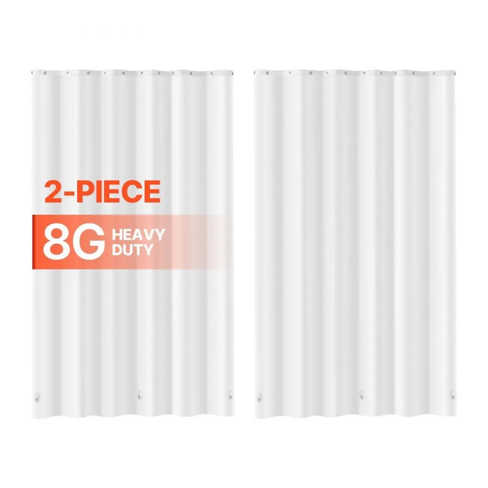 VEVOR VEVOR 8G PEVA Shower Curtain Liner 2-Pack 72x72in White — product photo
