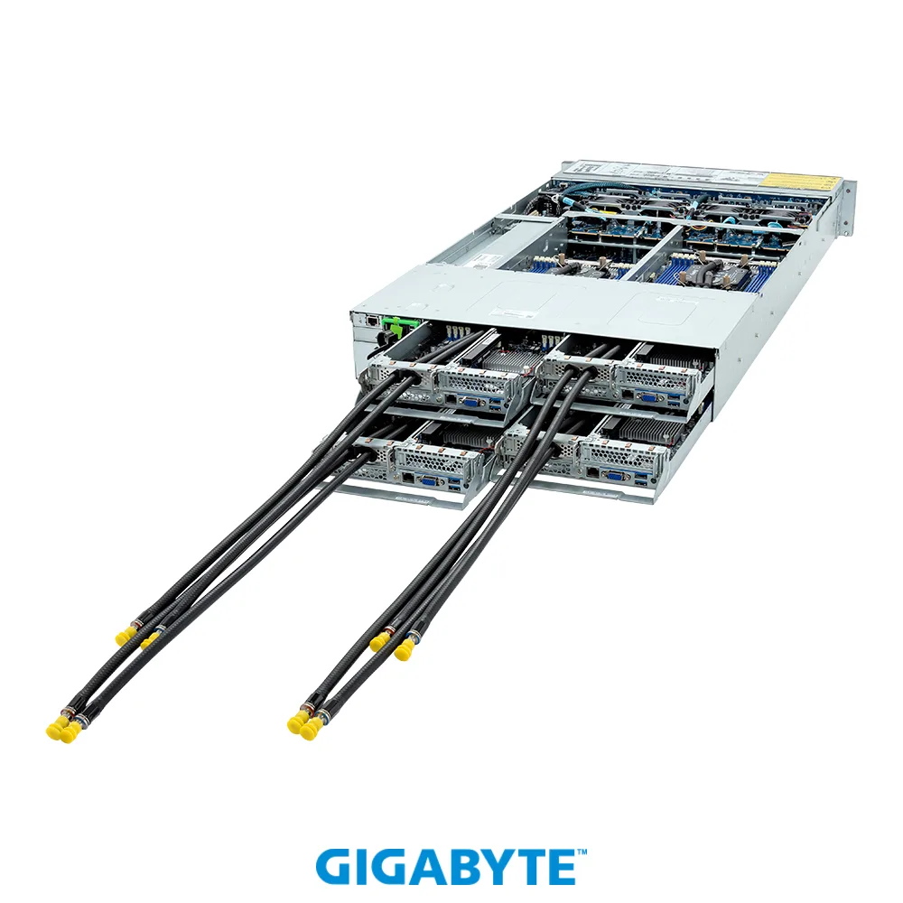 GIGABYTE GIGABYTE H263-S63-LAW1 barebone server 2U 4-node 8-bay 3000W DLC — product photo