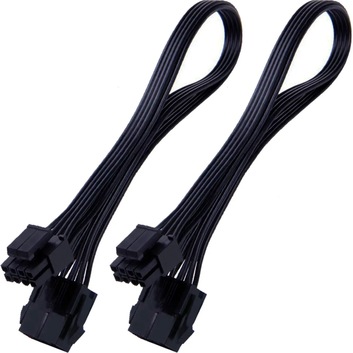  TeamProfitcom 12" 18 AWG EPS 8-pin female to 8(4+4) male extension cable 500W 2-pack — product photo