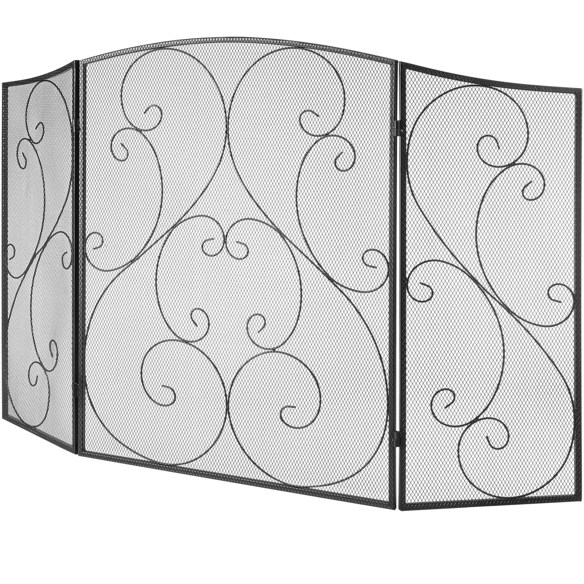 VEVOR VEVOR Fireplace Screen 3 Panel 48" x 30.2" Black Iron — product photo