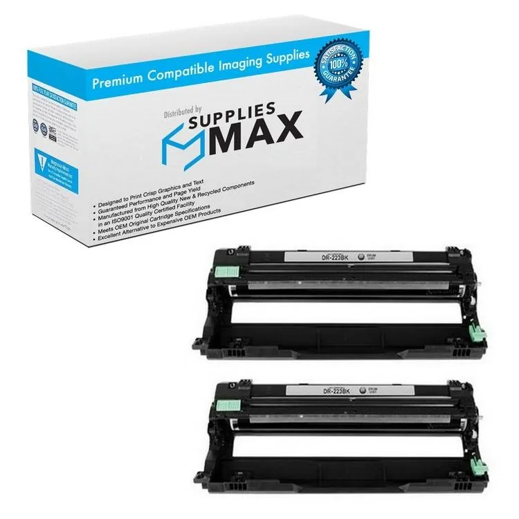 SuppliesMax SuppliesMax DR-223K_2PK Black Drum Unit 2 Pack 18000 Pages — product photo