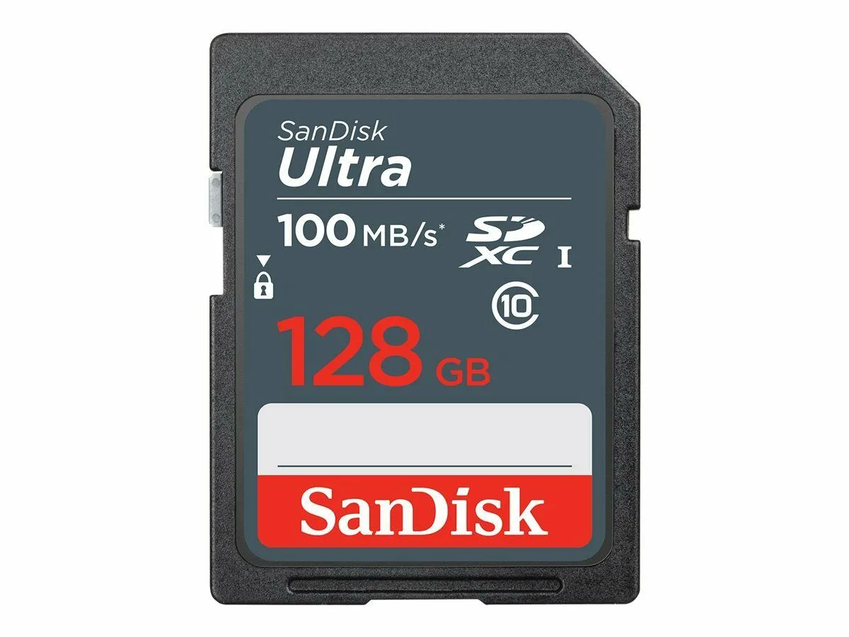 SanDisk SanDisk SDSDUNR-128G-GN3IN CYU 128GB SDXC UHS-I Class 10 memory card — product photo