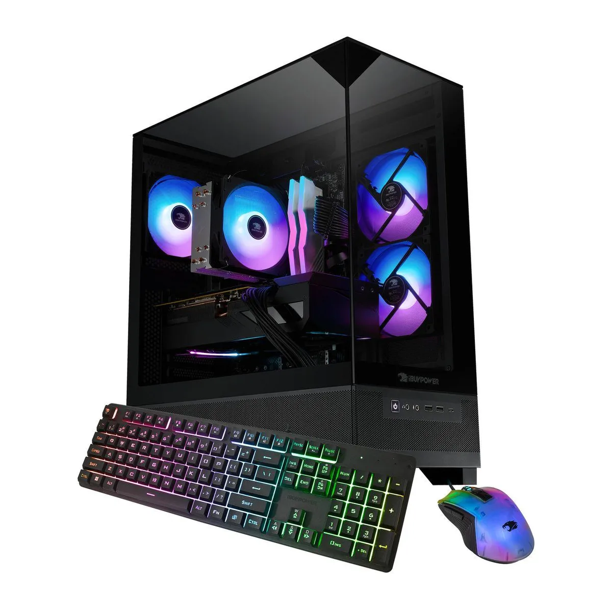 iBUYPOWER iBUYPOWER Element SE Gaming PC Ryzen 7 8700F RTX 5060Ti 32GB 1TB 600W Black — product photo
