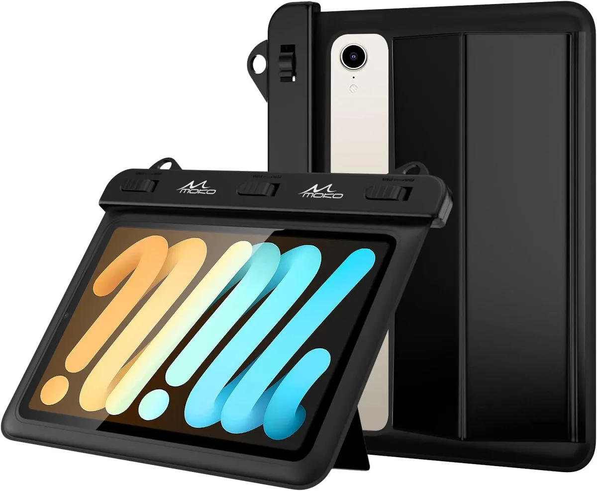 Kootion Kootion Waterproof Tablet Case up to 8.5 inch with Stand Black — product photo