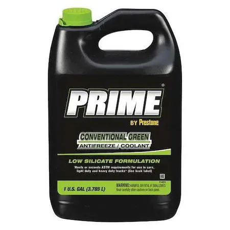 Green one-gallon bottle of Prestone AF3200 antifreeze coolant