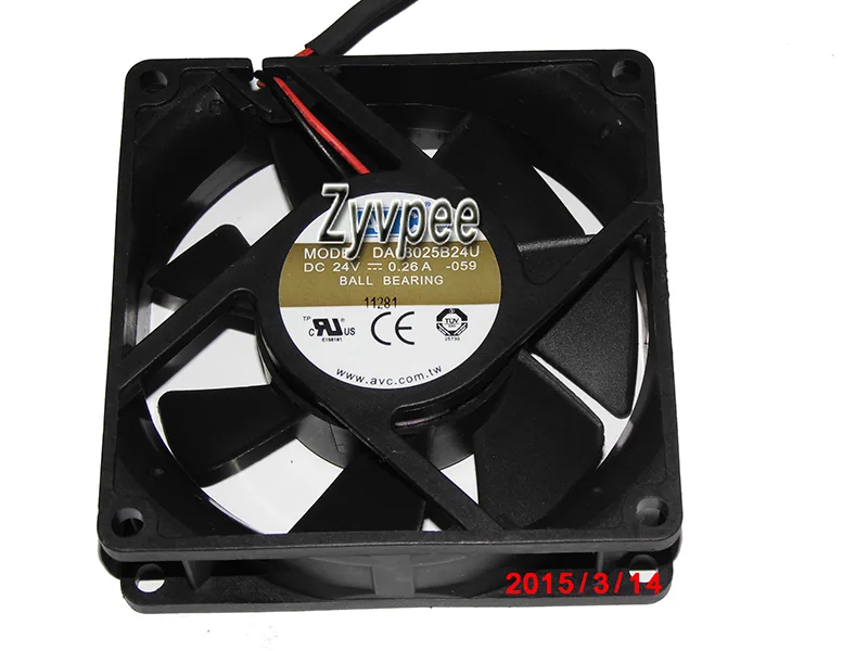 Zyvpee Zyvpee DA08025B24U -059 80mm 25mm 24V 0.26A 2-pin case fan — product photo