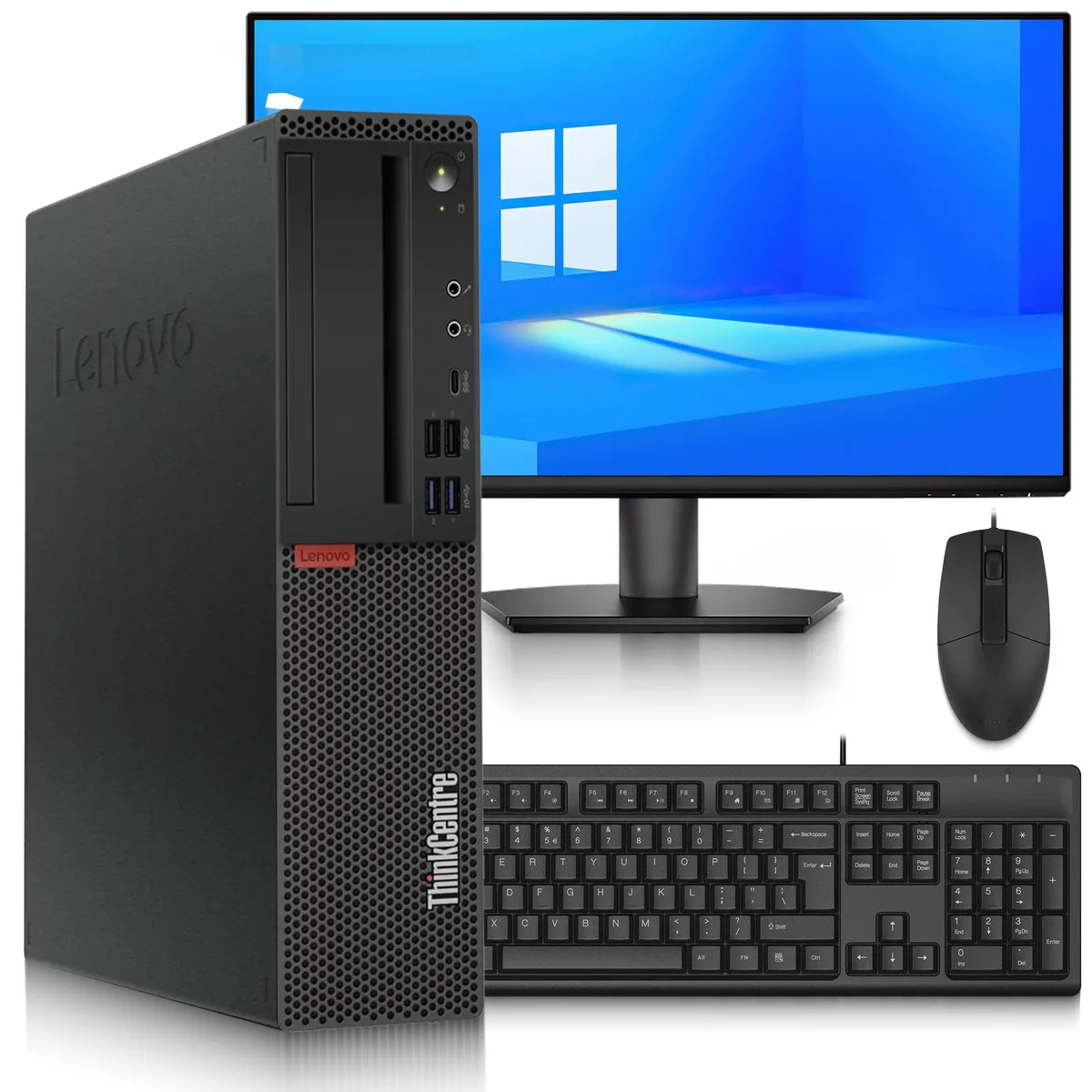 Lenovo Lenovo ThinkCentre M920s SFF Desktop PC i5-8500 8GB DDR4 128GB SSD 500GB HDD 24" Monitor Win11 Pro — product photo