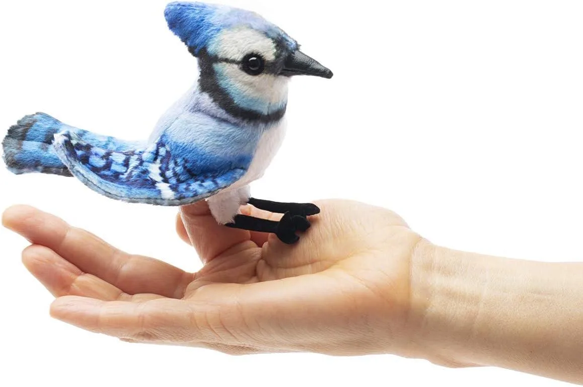 Folkmanis Puppets Folkmanis Puppets Mini Blue Jay Finger Puppet stuffed 6 x 2 x 3 inches — product photo