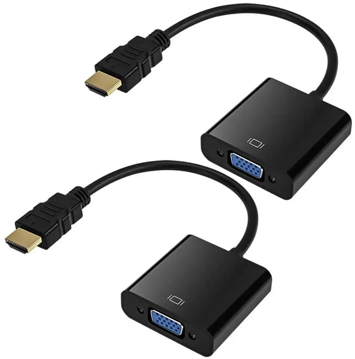 Vszerda Vszerda HDMI to VGA Adapter Male to Female Black 2 Pack — product photo