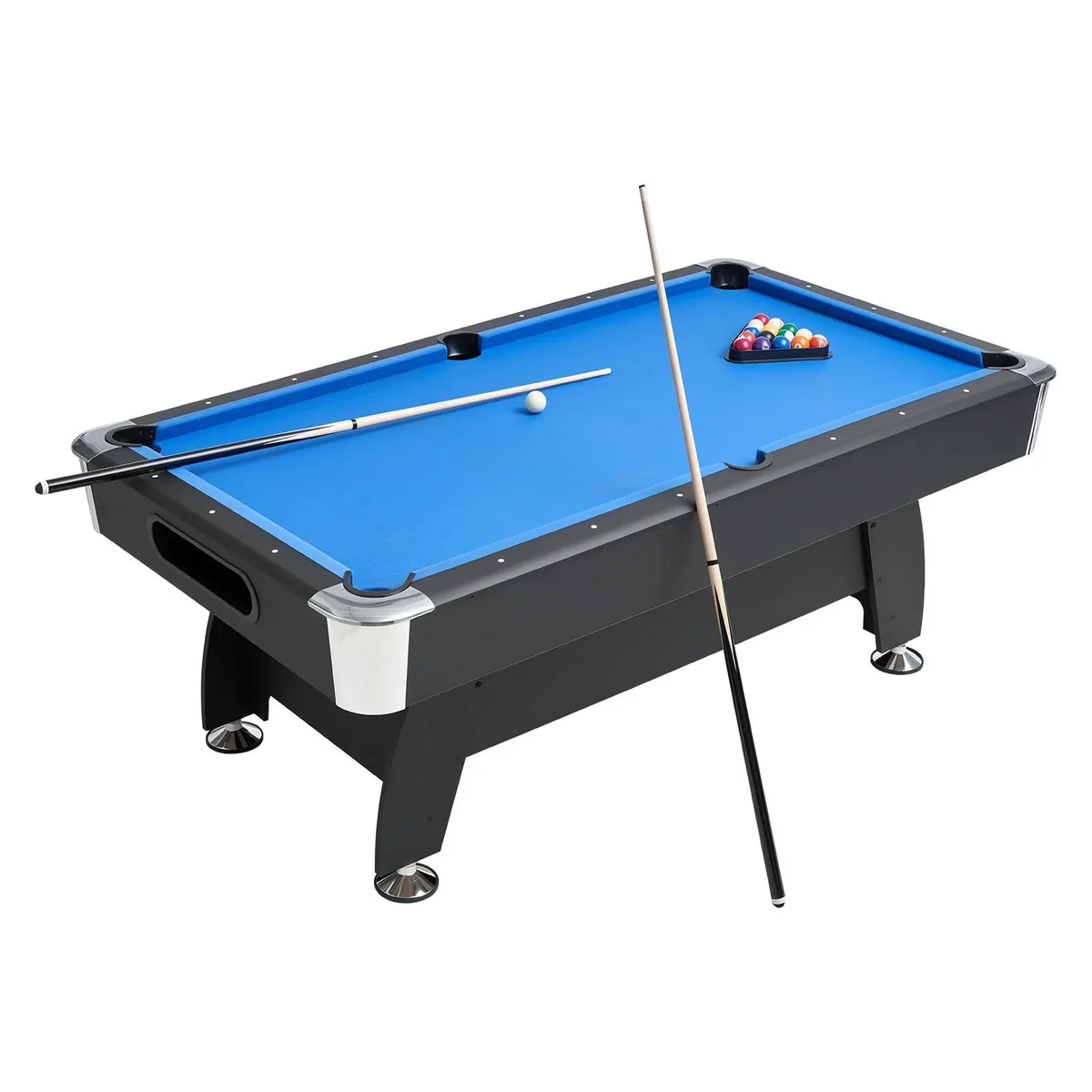 VEVOR VEVOR 7 ft Portable Pool Table Black Blue Cloth 90 kg 200 lbs — product photo