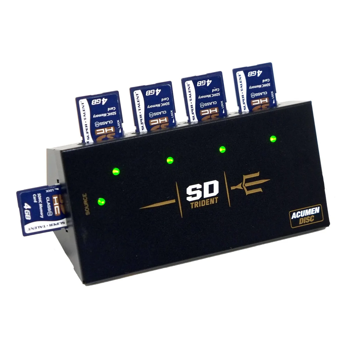 Acumen Disc Acumen Disc SD Trident 1-to-4 SD/MicroSD Duplicator 35MB/s — product photo