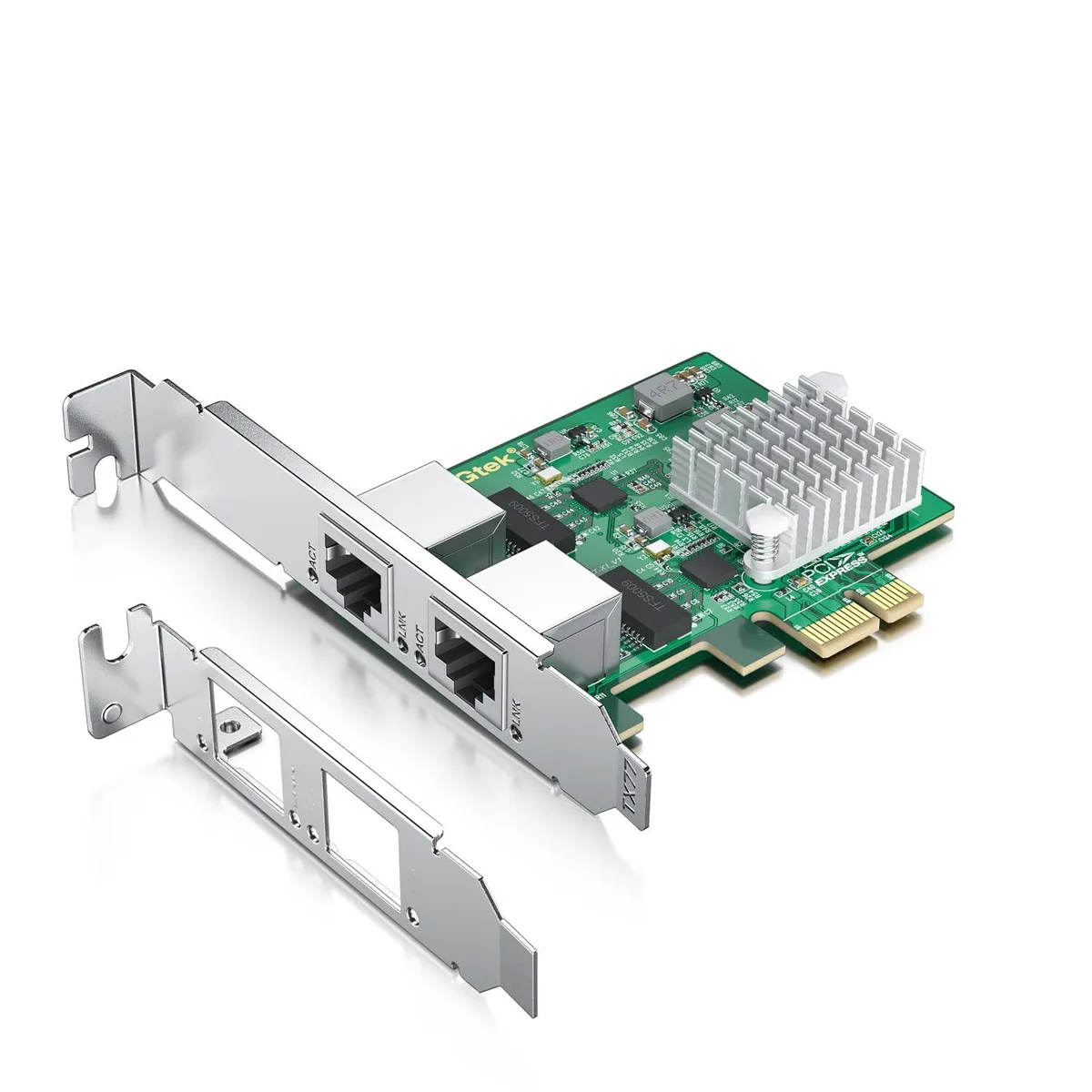 BFKK BFKK 2.5GBase-T Dual RJ-45 PCIe 2.1 x1 Network Card — product photo