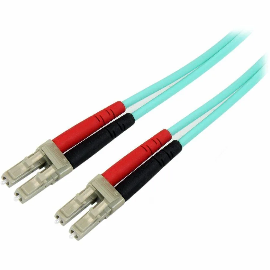STARTECH STARTECH 8m 26ft LC/UPC to LC/UPC OM3 Multimode Fibre Optic Cable Full Duplex 50/125 Zipcord 100G LSZH — product photo