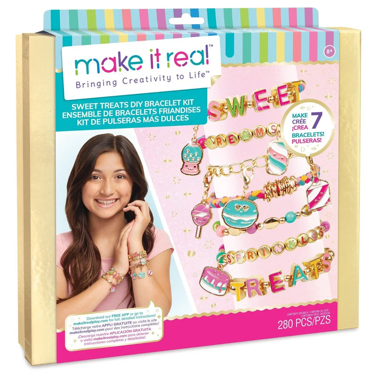 Make It Real Make It Real Sweet Treats DIY Bracelet Kit 280pcs — product photo